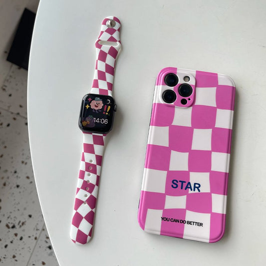 phone - case - CHECKERED WATCH BAND - bylumex - iphone - 12 - 13 - 14 - 15 - pro - max